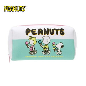 冰淇淋款【日本正版】史努比 防震 筆袋 鉛筆盒 化妝包 收納包 Snoopy PEANUTS - 295071