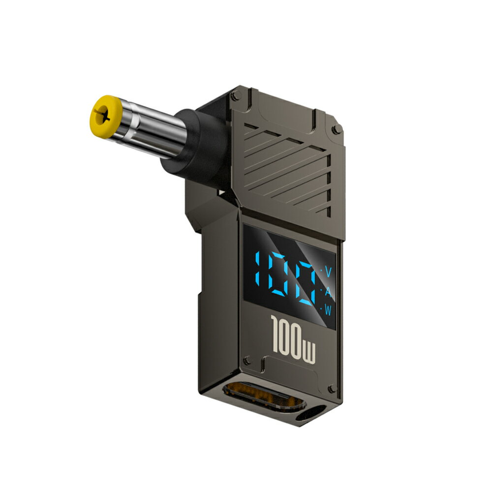 Kamera 筆電專用 PD誘騙轉接頭 數字顯示 Type-C母轉DC公 PD數顯轉接頭 20V/100W/5A