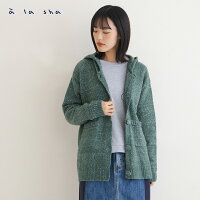 a la sha 花紗長版連帽針織外套 a la sha 花紗長版連帽針織外套