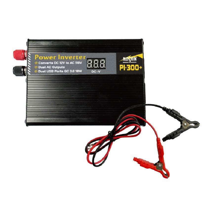 真便宜 MASHIN麻新 PI-300+ 模擬正弦波電源轉換器 300W DC12V轉AC110V