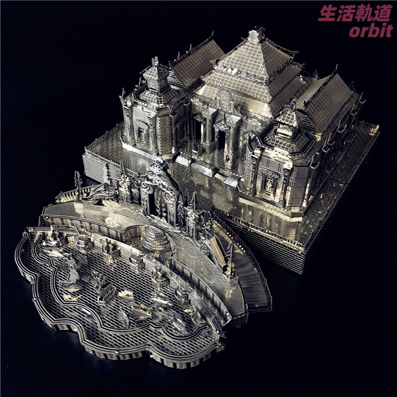 送小孩聖誕禮物推薦聖誕禮物益智遊戲到【3D立體金屬】建築拼圖 金屬拼圖 拼裝模型 益智玩具 成人解壓 圓明園大水法 天鵝堡 大阪城 聖誕村 高精度蝕刻片 收藏級工藝品就在生活軌道推薦送小孩聖誕禮物