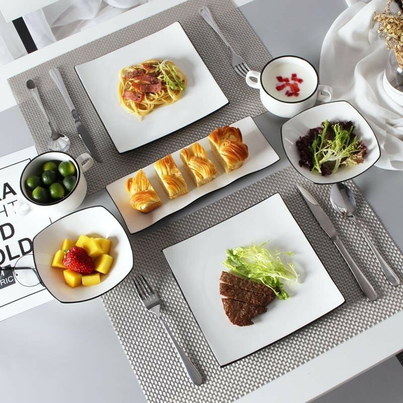 簡約牛排餐盤用北歐陶瓷早餐西餐餐具歐式全套刀叉盤子套裝