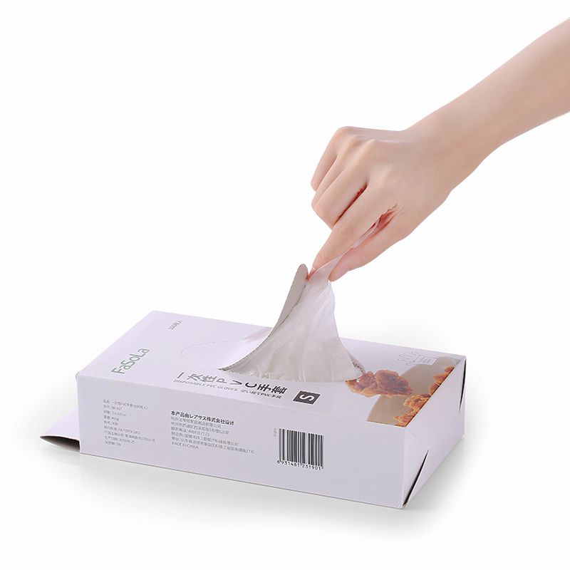 一次性手套食品級PVC廚房餐飲烘焙透明乳膠防護耐用橡膠100只盒裝