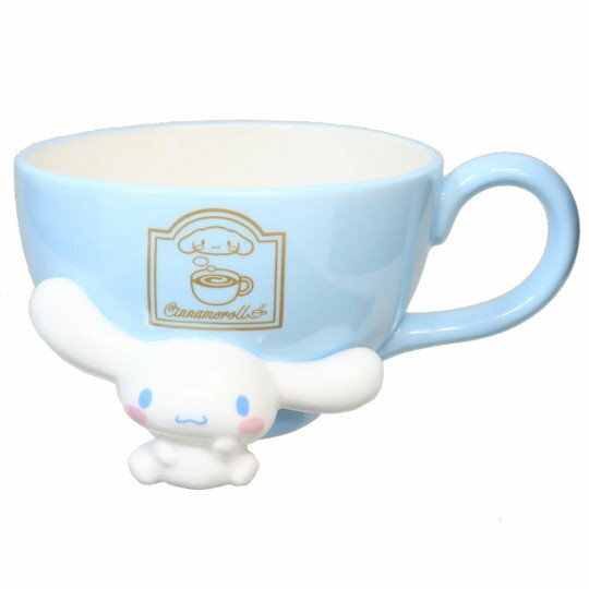 asdfkitty*大耳狗立體造型裝飾陶瓷馬克杯 咖啡杯 花茶杯-日本正版商品