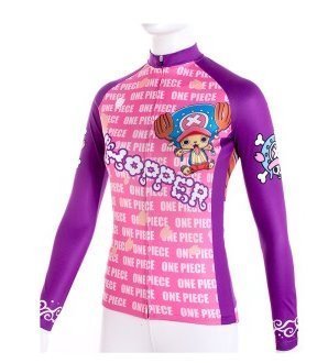 【【蘋果戶外】】出清 OHIOSPORT 810020102 粉紫 航海王喬巴01 女款車衣 長車衣 海賊王日本原廠授權 台灣製