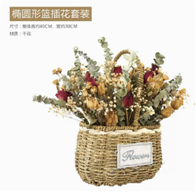 乾花花束天然風乾玫瑰尤加利擺件 1