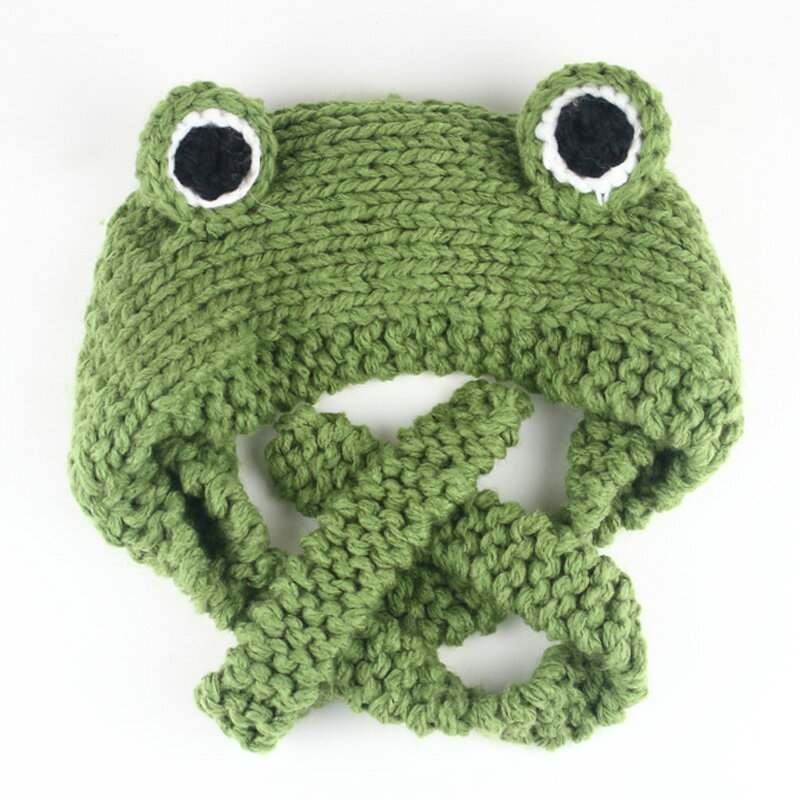 可愛青蛙針織毛線帽寵物帽造型帽派對圍巾 典贊創意生活館直營店 樂天市場rakuten