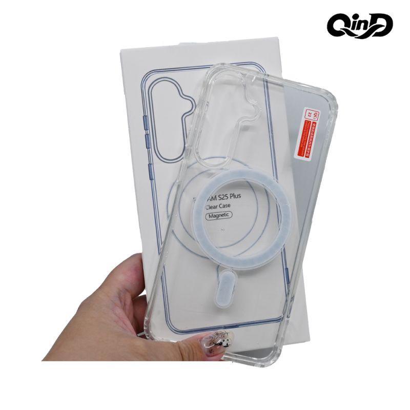 QinD SAMSUNG 三星 Galaxy S25 / S25+ S25 Plus 磁吸太空殼 保護殼 保護套 手機殼 透明殼 雙料殼 支援 MagSafe
