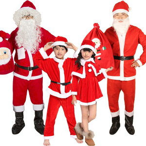 【快速出貨】圣誕老人服裝成人兒童表演服套裝男女圣誕節平安夜裝飾品演出衣服