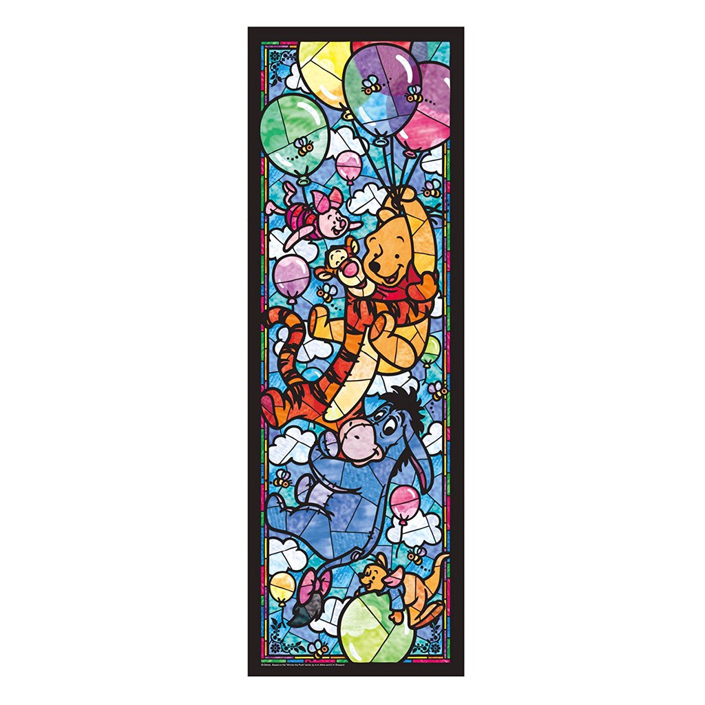 【預購】日本進口正版 小熊維尼 456片拼圖 透明壓克力材質 迪斯尼 日本 迪士尼 PIXER 彩色玻璃【星野日本玩具】