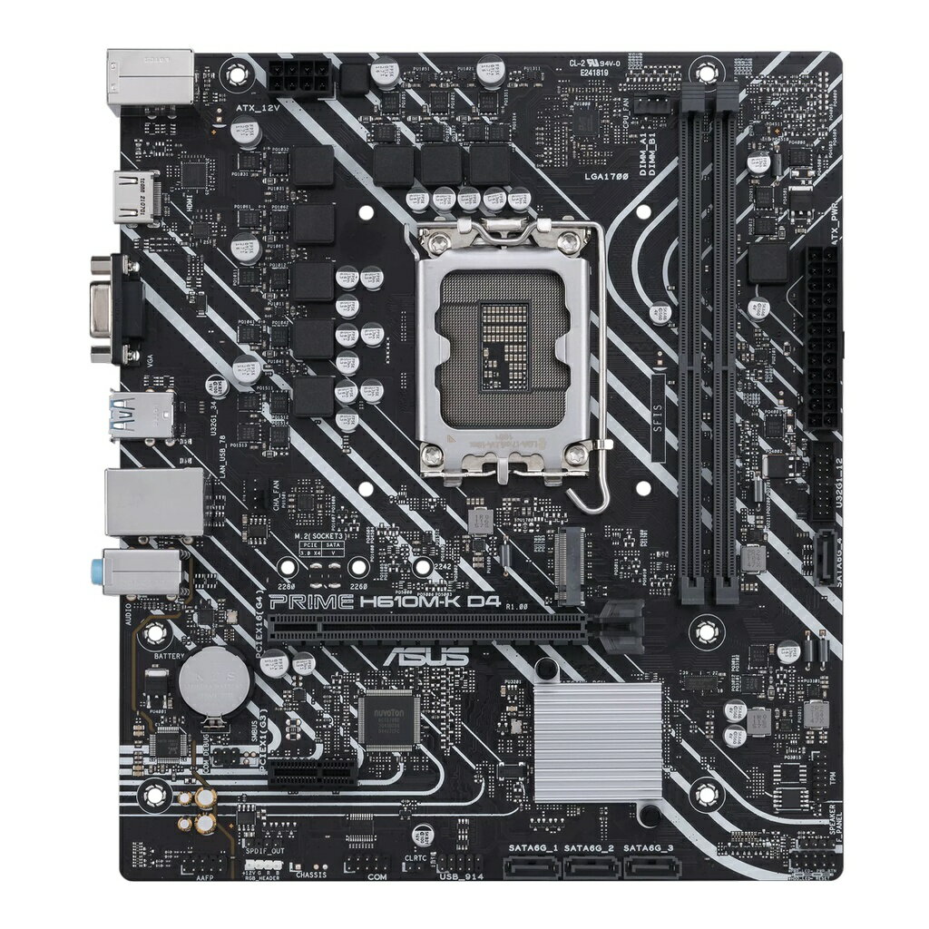 ASUS 華碩 PRIME H610M-K D4-CSM 主機板 1700腳位 M-ATX 主機板 3