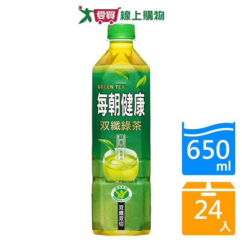 每朝雙纖綠茶 650ml  x 24入/箱【愛買】