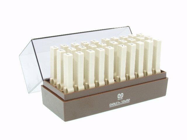 SANBY 日本原裝進口 英文3號 連結章 (明朝體) (一般橡皮印面) 5mm (EN-E3) (30入/組)