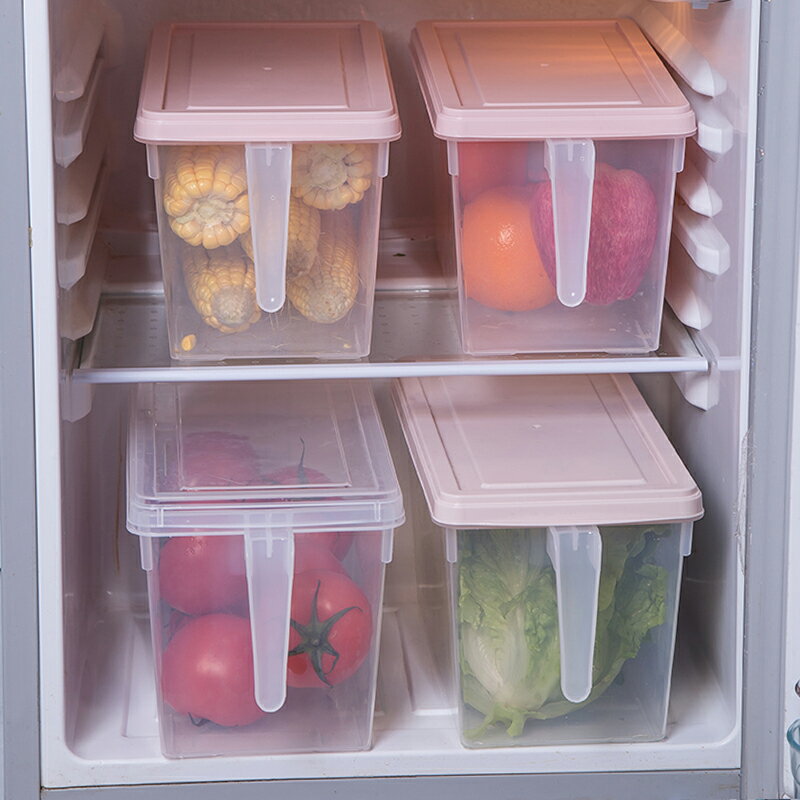 帶手柄食物收納盒 大號食品收納保鮮盒 冰箱雜糧水果蔬菜儲物盒