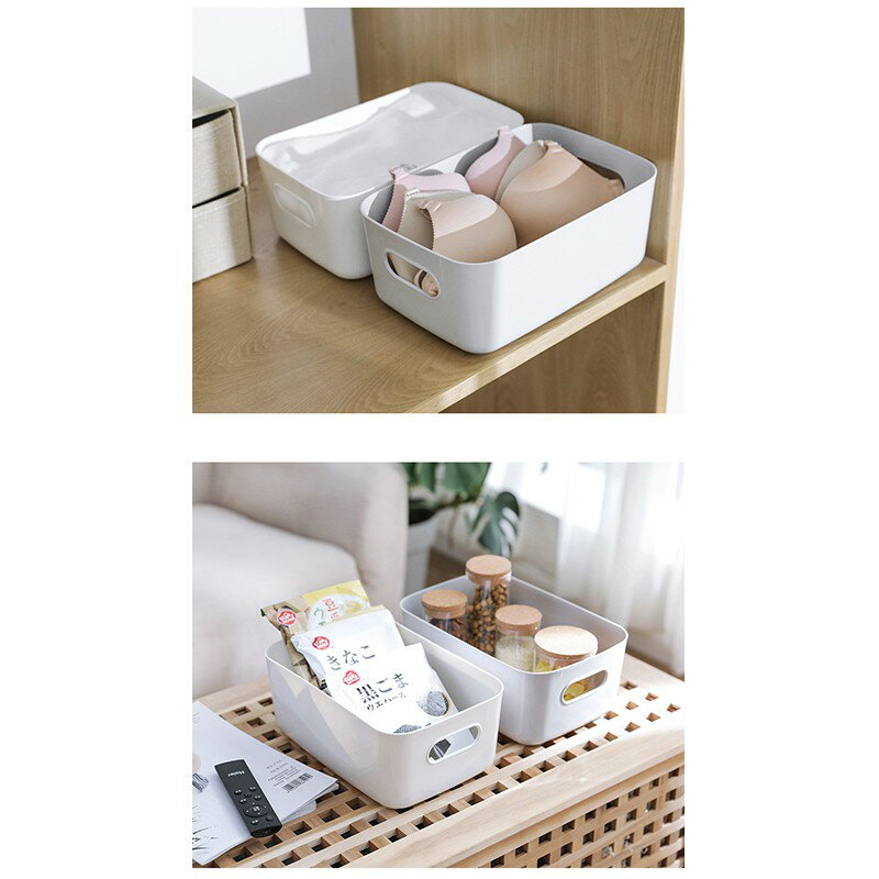 無印風簡約收納盒【Y023】台灣出貨 居家 櫥櫃白色收納籃分類盒 簡約收納筐 簡約白色 收納盒 白色收納籃 廚房收納盒 4