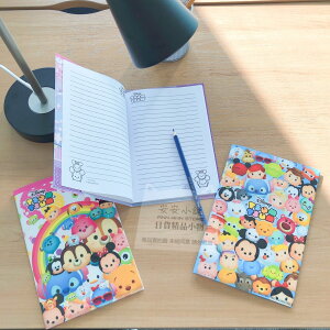 日本直送 迪士尼Tsum TsumA5橫線筆記本附書套 備忘錄 筆記本 適合上課作筆記/上班開會做紀錄 日本筆記本