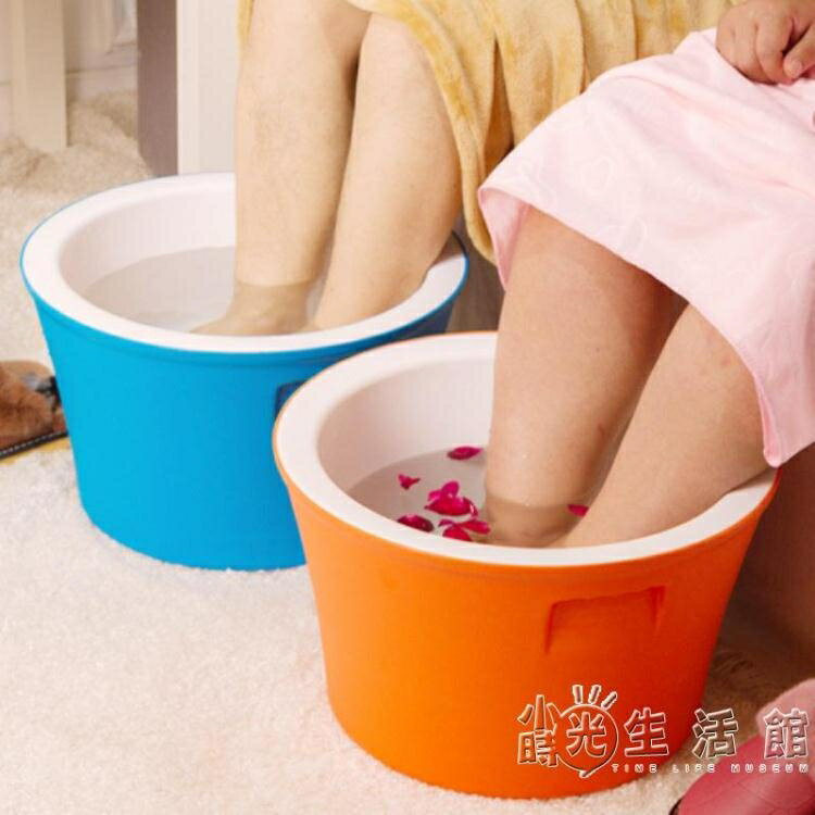 ❤精選❤泡腳桶塑膠保溫加厚足浴盆恆溫洗腳桶過小腿養生桶家用神器WD 雙11全館免運