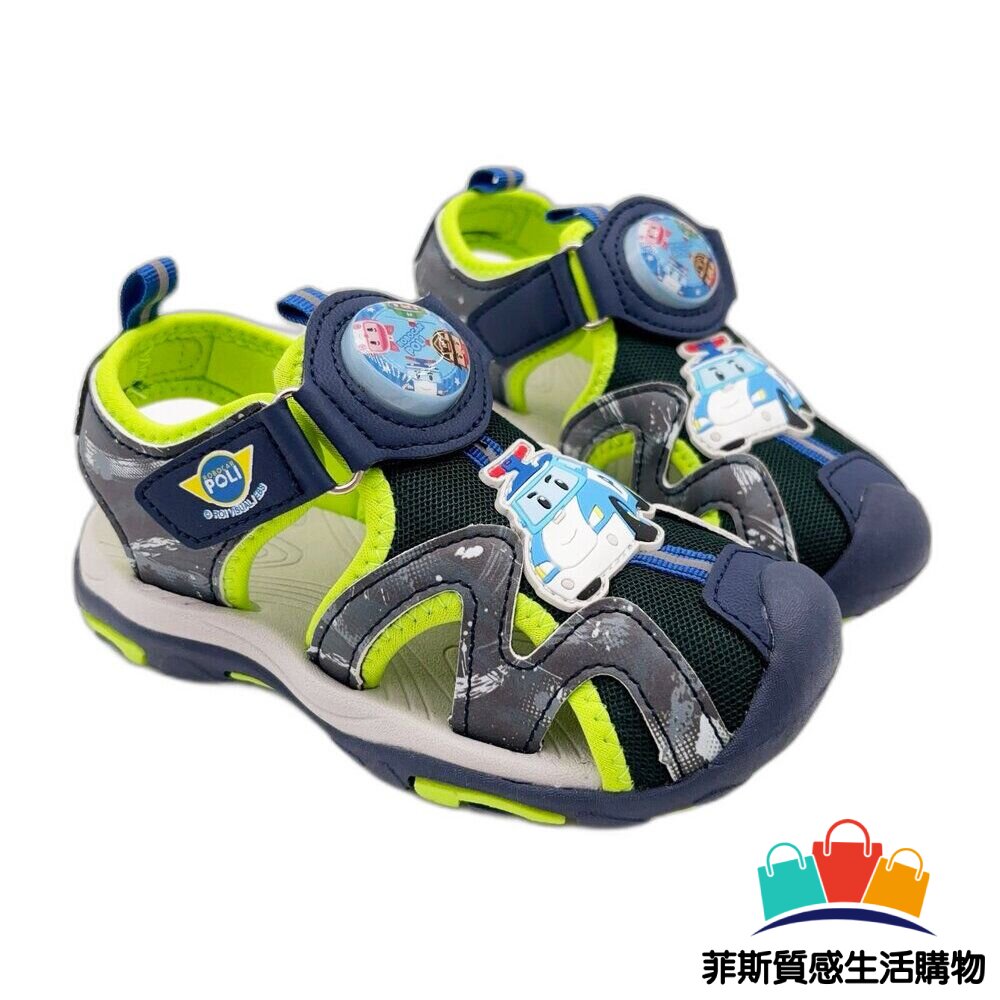 救援小英雄波力電燈涼鞋 - 電燈鞋 童鞋 男童鞋 波力童鞋 嬰幼童鞋 發光燈鞋 涼鞋 電燈涼鞋 POLI 中大童鞋 救援小隊 兒童涼鞋 POLI波力 燈鞋 運動燈鞋 防滑涼鞋 救援小英雄 卡通童鞋 護趾涼鞋