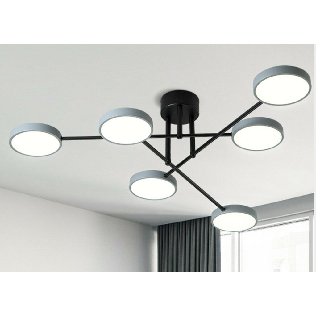 110V三色變光2021現代簡約客廳吸頂燈北歐燈具LED創意個性臥室燈大氣家用房間燈飾