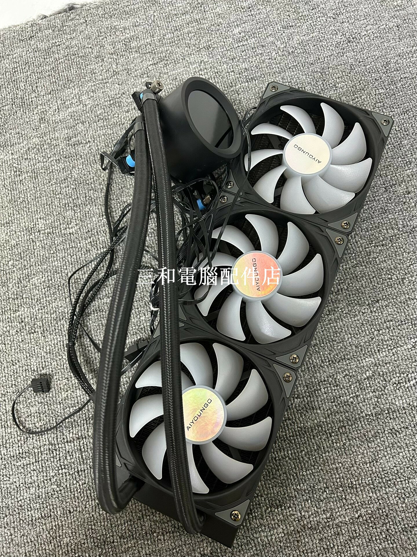愛國者 360 水冷 散熱器 1700 扣具 支持 14600KF CPU 黑色實拍 無損拆機配件