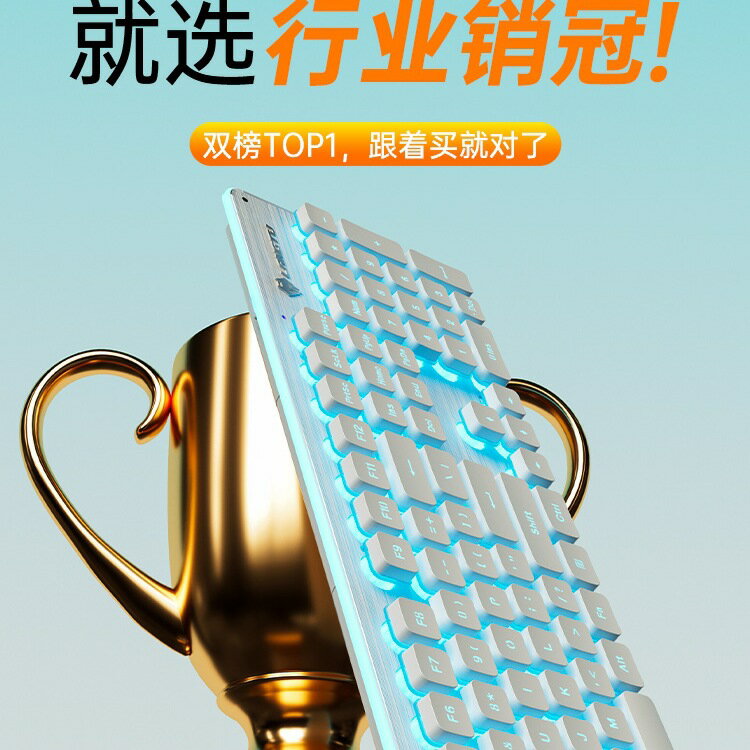 新款狼途L1靜音鍵盤滑鼠套裝有線臺式電腦筆電女生辦公打字