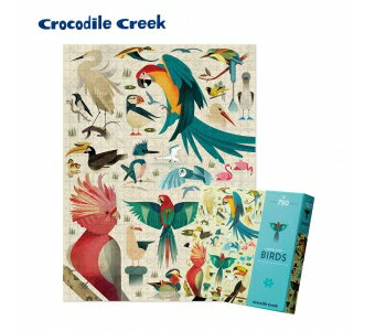 《美國 Crocodile Creek》動物圖鑑主題盒拼圖-鳥類世界 750片 東喬精品百貨