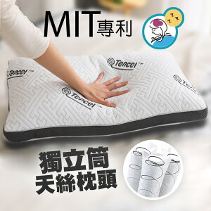 MIT頂級可水洗天絲鍍鋅獨立筒飯店枕頭SUD-J2【QIDINA】