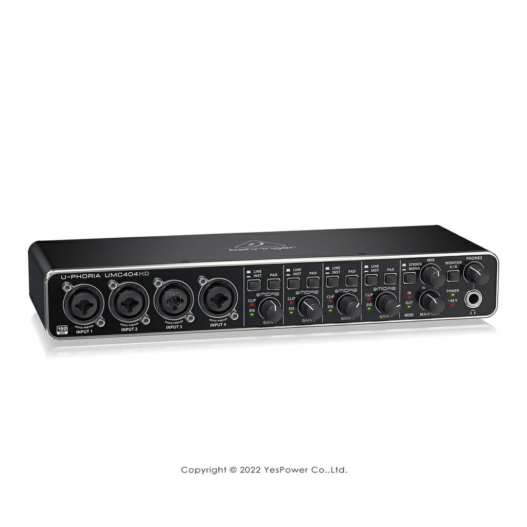 *來電優惠*UMC404HD Behringer耳朵牌 USB 錄音介面