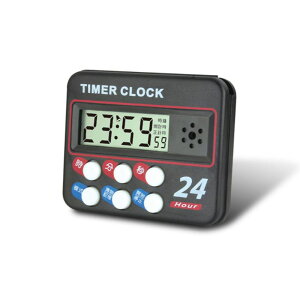 【聖岡科技Dr.AV】SB-24A黑金剛24小時經典款耐用 計時器(超大聲95分貝 時鐘 記憶 正計時 倒數計時 可掛/立/磁吸)