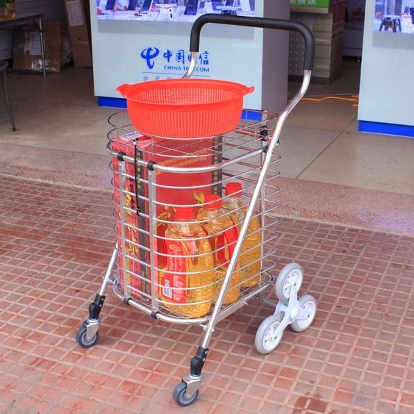 【免運/可開票】小推車 買菜推車 零食推車 購物車 大號爬樓購物車買菜車帶蓋手拉車小拖車便攜折疊購菜家用老人推車