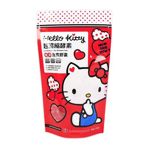 Hello Kitty 愛心洗衣膠囊(15入) 三麗鷗授權／超濃縮酵素魔淨洗衣膠囊『STYLISH MONITOR』D952485