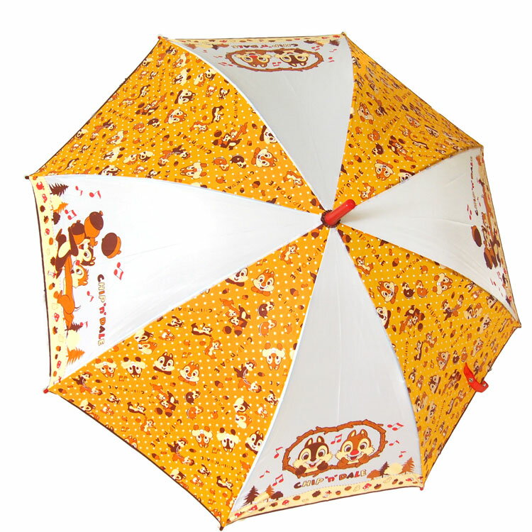 奇奇 蒂蒂 彈式 長傘 雨傘 傘 抱栗子奔跑 弟弟 日貨 正版授權 J00012490