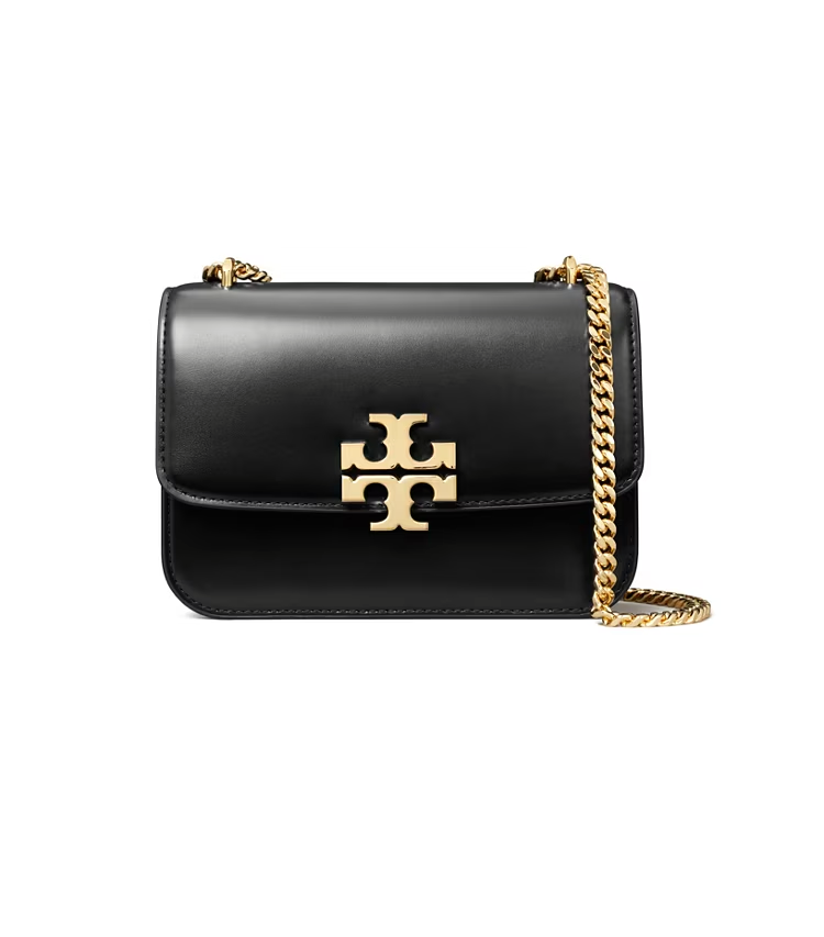 精選★TORY BURCH Eleanor 方包 金屬LOGO徽標 翻蓋磁力按扣牛皮革 小號手提單肩斜挎包 165687【母親節禮物★菲尼斯 國際精品3折起 春夏新品 換季下殺】