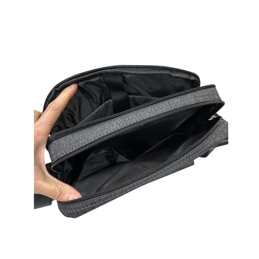 ~雪黛屋~LECAF 斜側包中容量二主袋+外袋共七層8吋平板進口防水尼龍布LW6661(中) 3