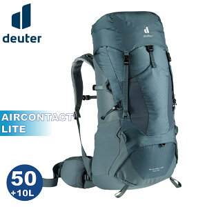 【Deuter 德國 AIRCONTACT LITE 50+10L拔熱式透氣背包《深灰藍》】3340521/登山後背包/自助