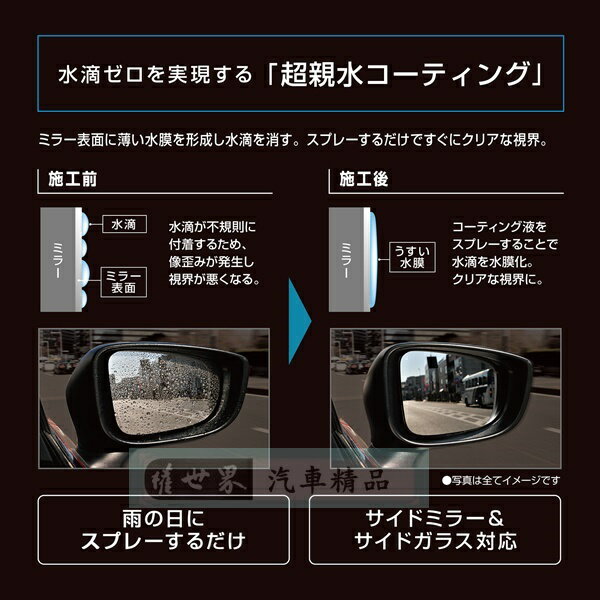 權世界 汽車用品日本carmate 車用後視鏡專用超親水撥水劑水滴不附著c113 權世界汽車百貨用品直營店 樂天市場rakuten