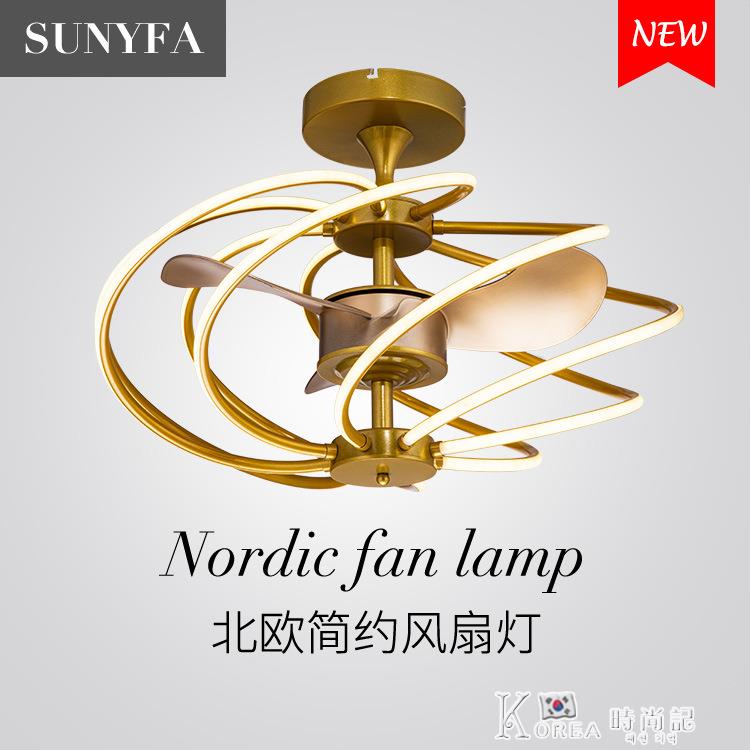 吸頂燈風扇燈臥室現代簡約家用主臥室內餐廳房間燈書房創意【摩可美家】
