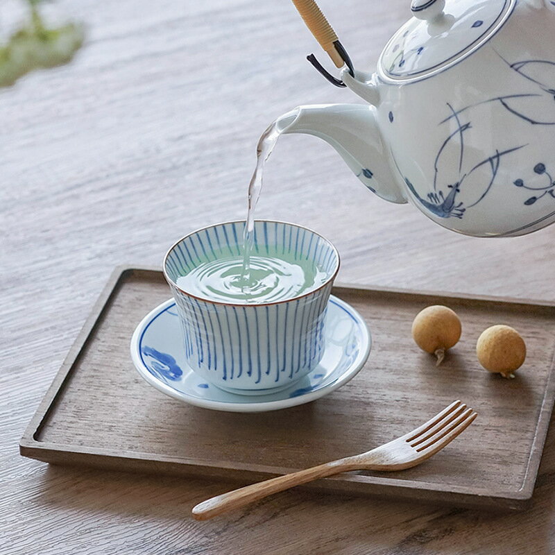 有田燒復古】茶杯主人杯青花陶瓷杯品茗杯日式茶具陶瓷茶杯禮盒套裝日本