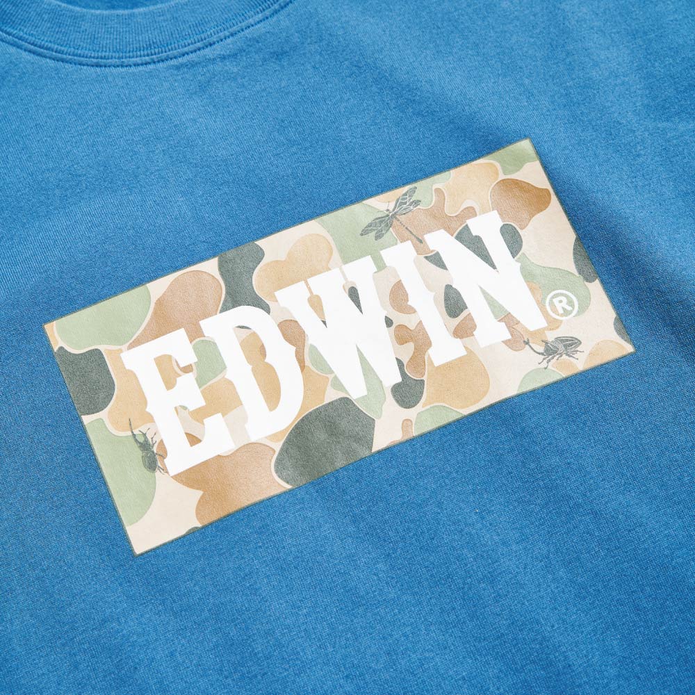 EDWIN 男款 迷彩BOX短袖T恤 (灰藍色) #狂降5折 4