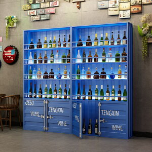 工業風集裝箱產品展示陳列櫃酒吧貨架現代展示架落地置物裝飾酒架