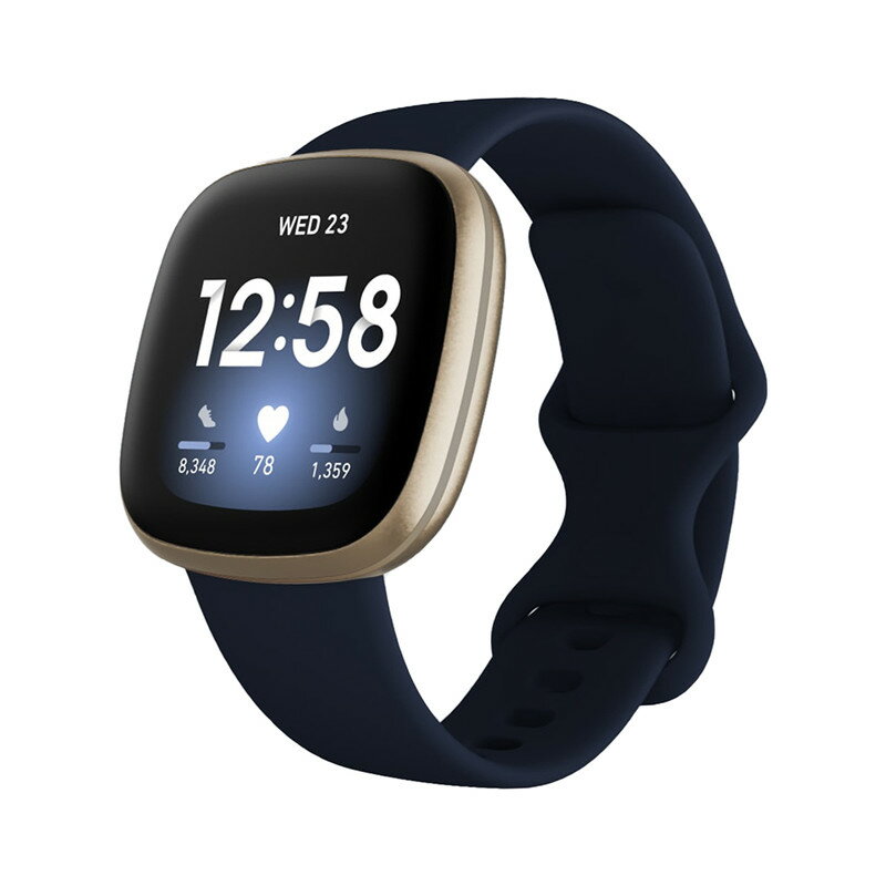【矽膠錶帶】Fitbit Versa 3 4 sense 1 2 錶帶寬度 23mm 運動手環 手錶 替換 純色腕帶 3
