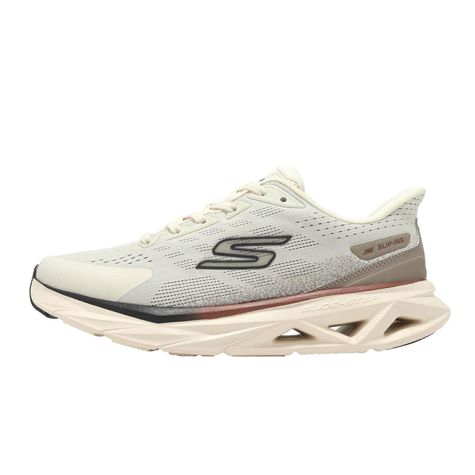 Skechers 慢跑鞋 Glide-Step Vortex Slip-Ins 男鞋 米白 緩衝 221040NAT