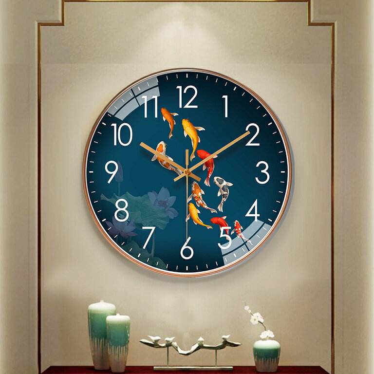 時鐘 掛鐘 鐘錶掛鐘客廳家用裝飾靜音牆上免打孔網紅臥室時鐘歐式創意石英鐘『my2459』