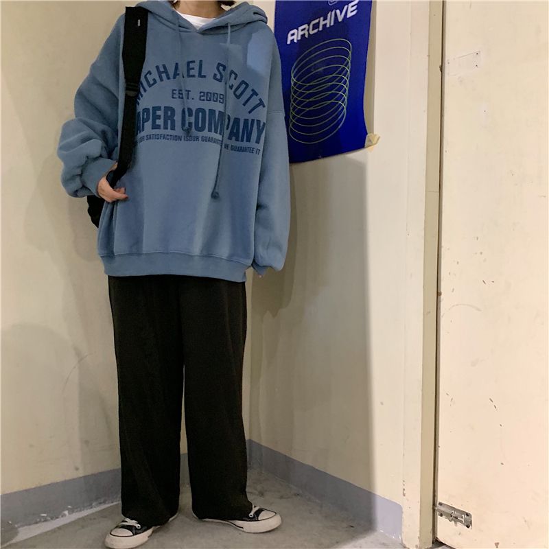 長袖衛衣女學生情侶裝外套韓版原宿風BF寬松加絨加厚中長款時尚秋冬季