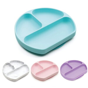 美國 Bumkins 矽膠吸盤餐盤|幼兒餐具|防滑餐盤 (6色可選)