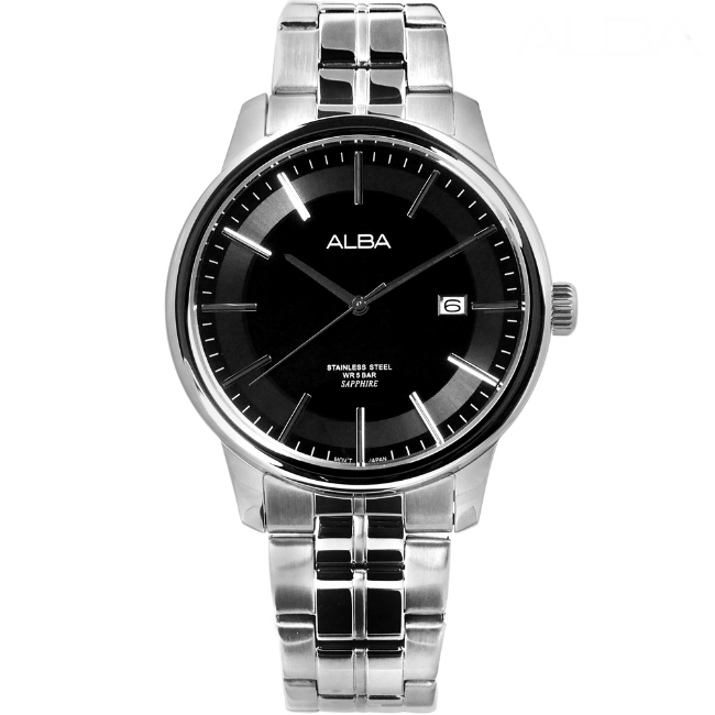 ALBA 雅柏 VJ42-X226B(AS9D89X1)炫色時尚腕錶/黑43mm