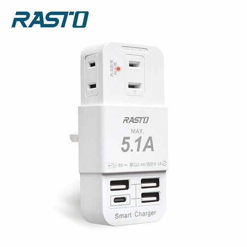 RASTO 三插三埠USB+Type C壁插FP2【愛買】