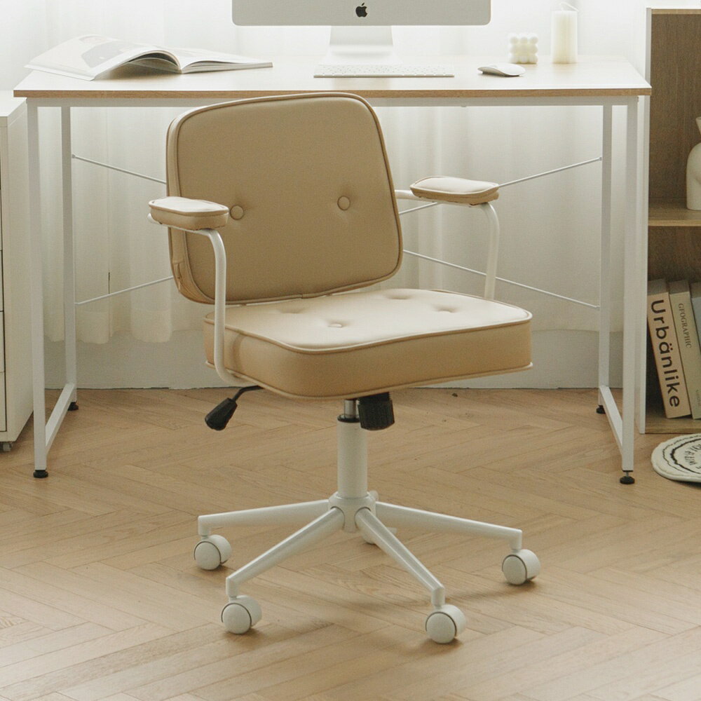 完美主義｜DIY商品 Aurora復古拉釦電腦椅 完美主義 電腦椅 書桌椅 北歐風 皮革椅 ins風【K0070】