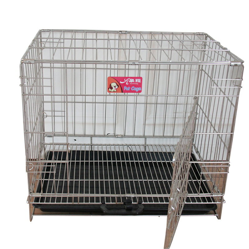 【超多款式咨詢客服】家用不銹鋼狗籠室內帶托盤分離式狗籠子中小型犬加粗高級寵物籠具 4
