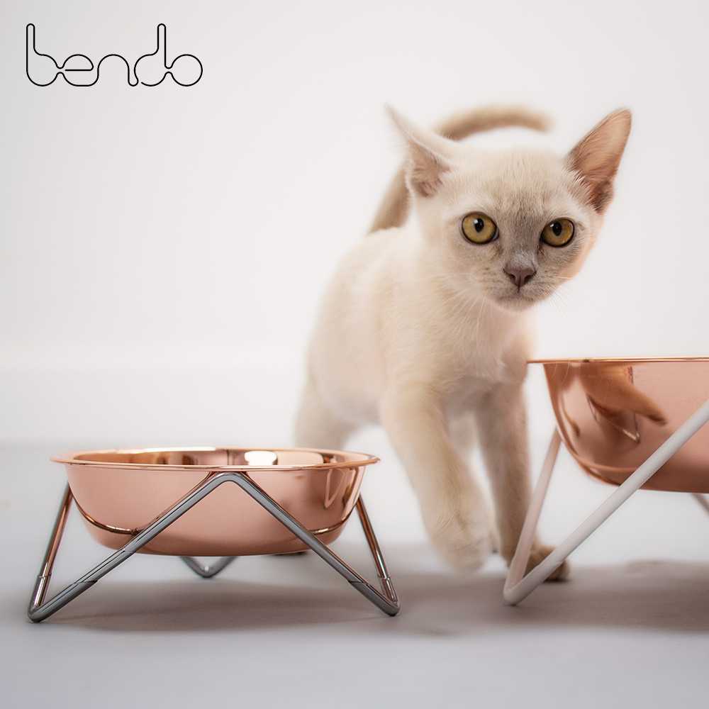 澳洲 Bendo 更靚貓碗 毛小孩 寵物碗 寵物碗架 不鏽鋼架+紅銅碗 14cm【$199超取免運】